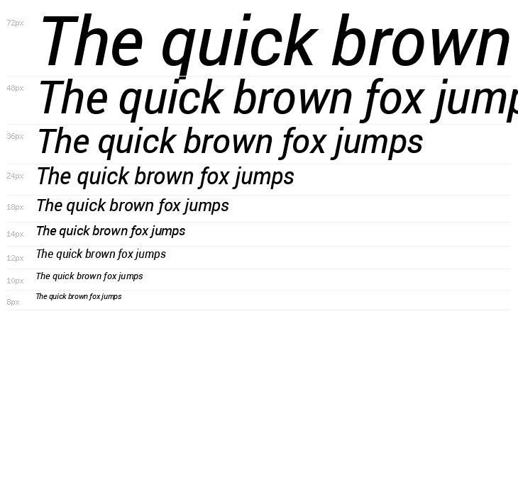 Roberto Sans Medium Italic Waterfall