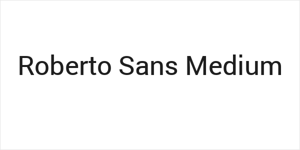 Roberto Sans Medium Logo