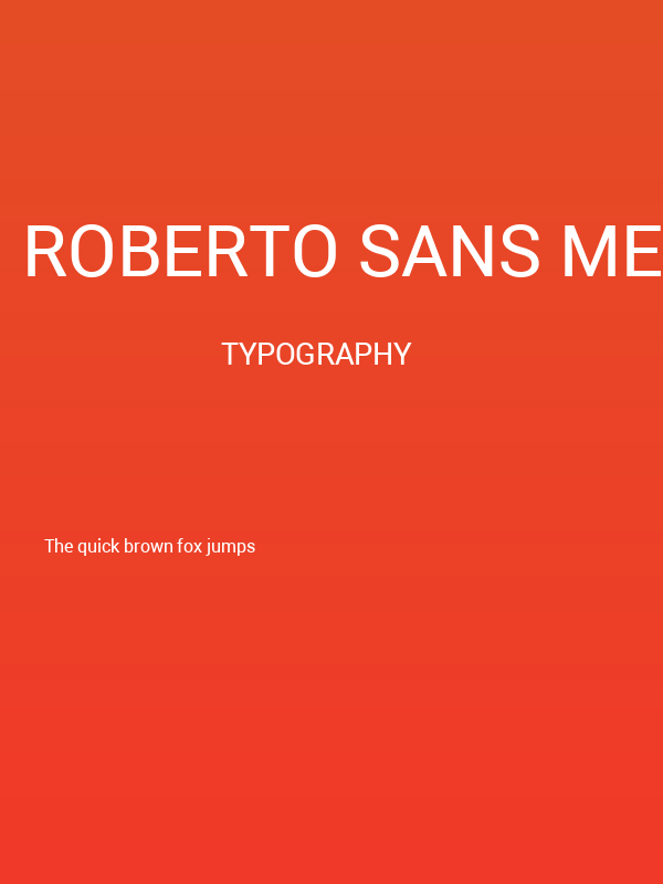 Roberto Sans Medium Poster
