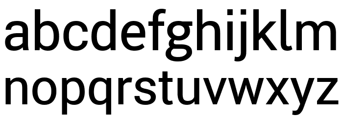 Roberto Sans Medium Font LOWERCASE
