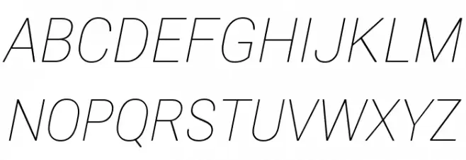 Roberto Sans Thin Italic Fonte MAIÚSCULAS
