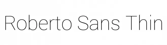 Roberto Sans Thin  Fuentes Gratis Descargar