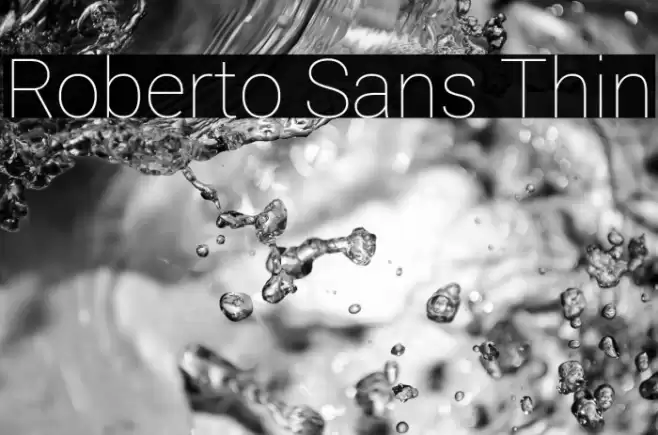 Roberto Sans Thin Font examples