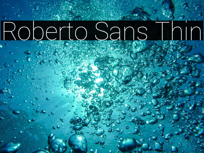Roberto Sans Thin Example 2