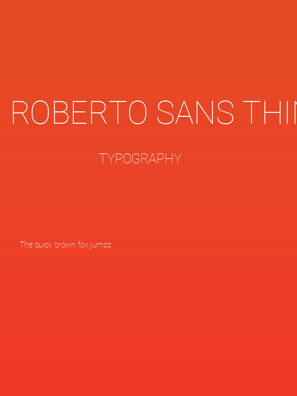 Roberto Sans Thin Poster
