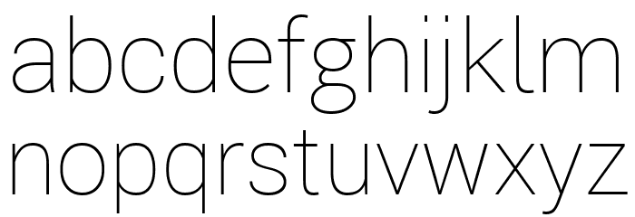 Roberto Sans Thin Font LOWERCASE