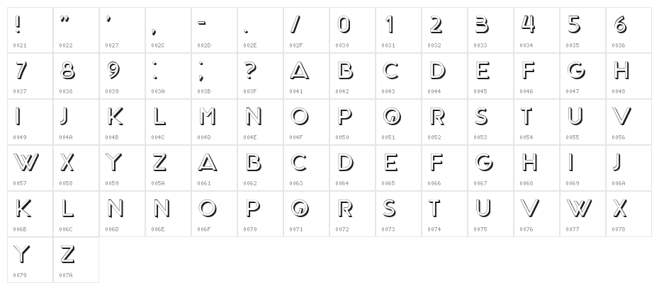 Robin Regular Character Map