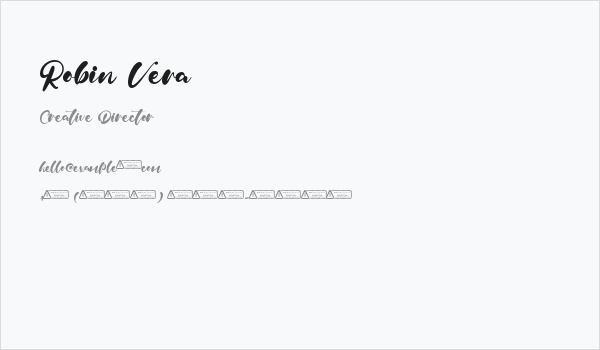 Robin Vera Business Card