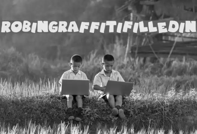 RobinGraffitiFilledin Font examples