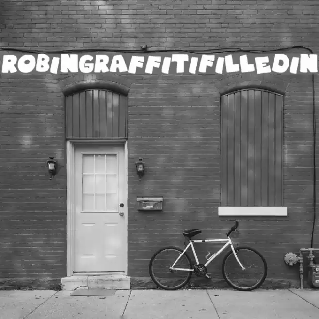 RobinGraffitiFilledin Font examples