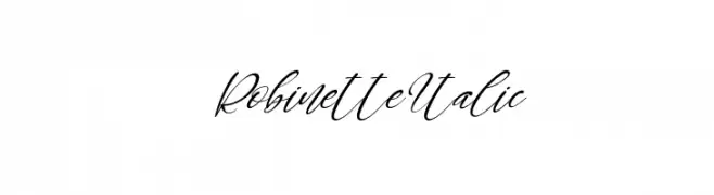 Robinette Italic  フリーフォントのダウンロード