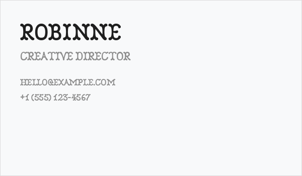 Robinne Business Card