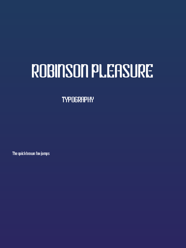 Robinson Pleasure Poster