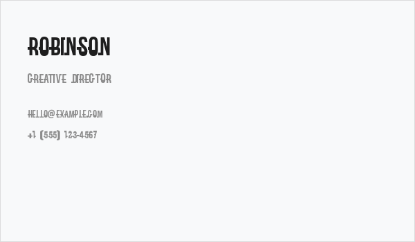Robinson Business Card