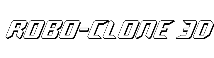 Robo-Clone 3D  Free Fonts Download