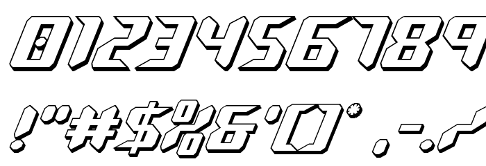 Robo-Clone 3D Font OTHER CHARS