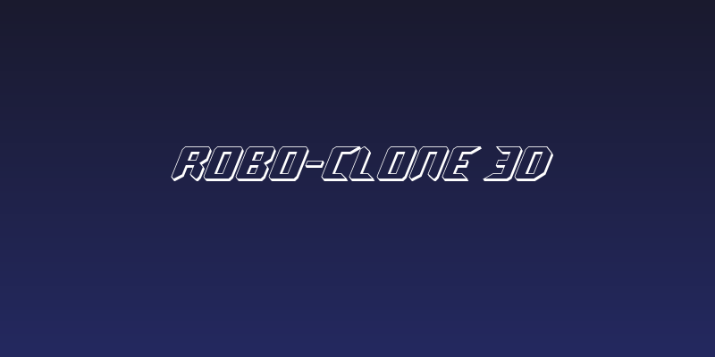 Robo-Clone 3D Social Header
