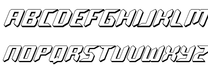 Robo-Clone 3D Font LOWERCASE