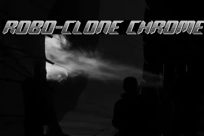 Robo-Clone Chrome Font examples