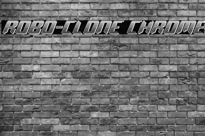 Robo-Clone Chrome Font examples