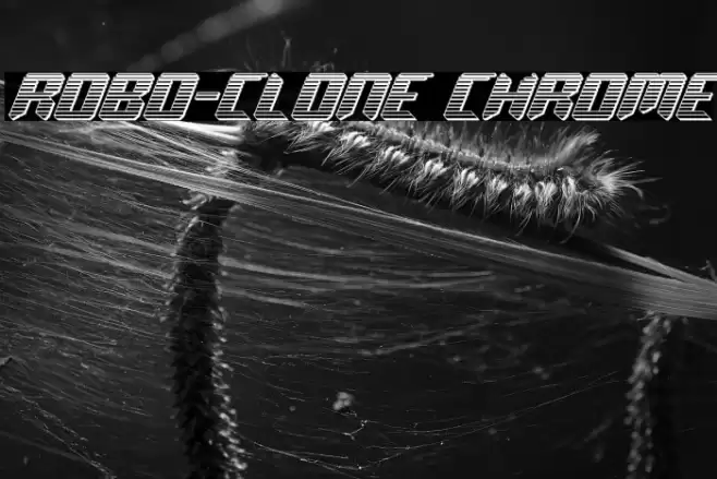 Robo-Clone Chrome Font examples