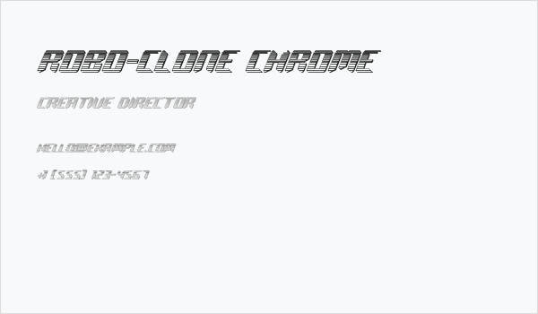 Robo-Clone Chrome Business Card
