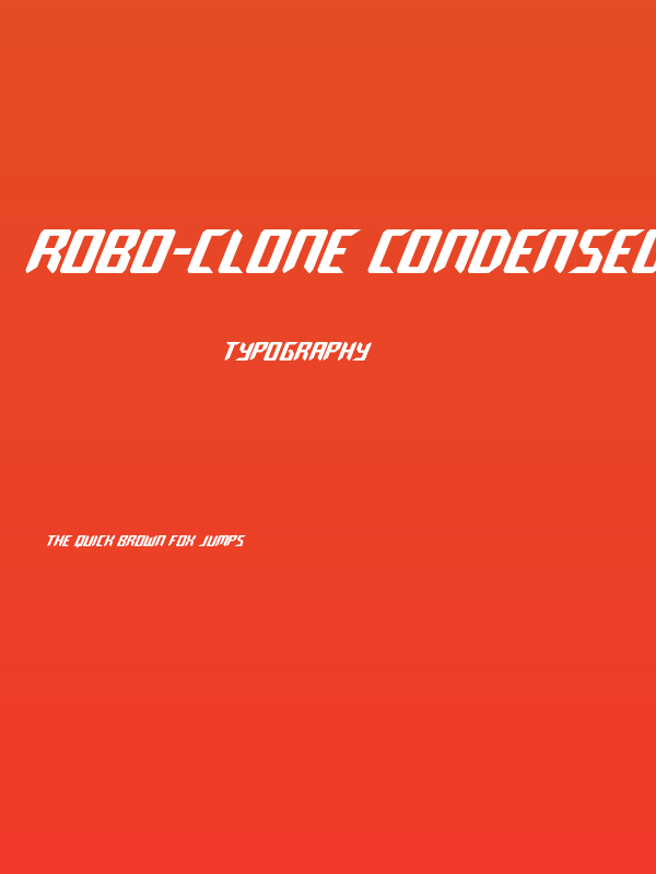 Robo-Clone Condensed Poster