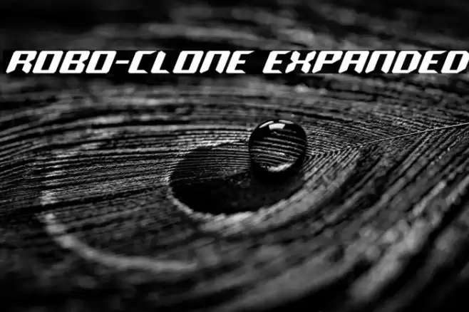 Robo-Clone Expanded Font examples