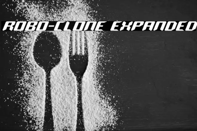 Robo-Clone Expanded Font examples