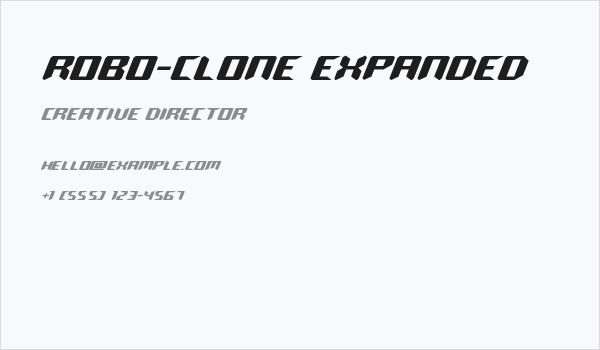 Robo-Clone Expanded Business Card