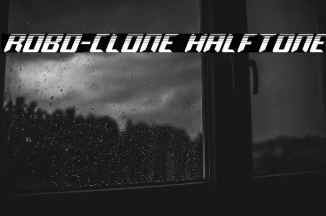 Robo-Clone Halftone Polices examples
