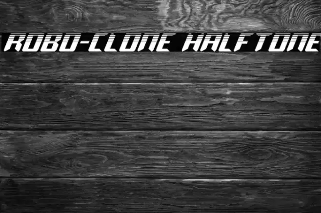 Robo-Clone Halftone Polices examples