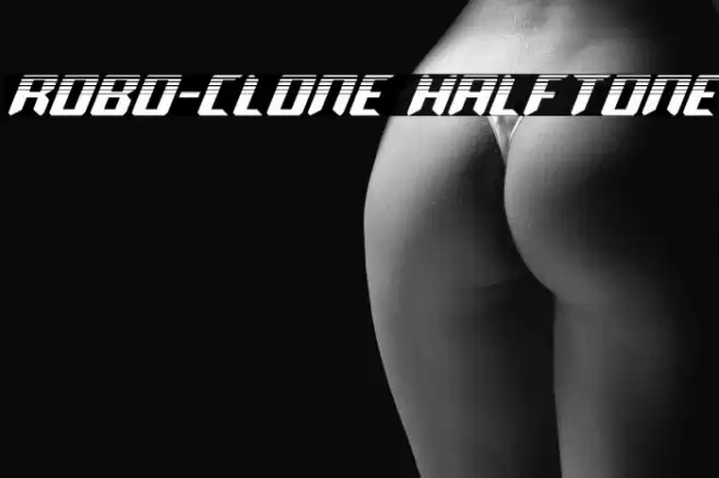 Robo-Clone Halftone Polices examples