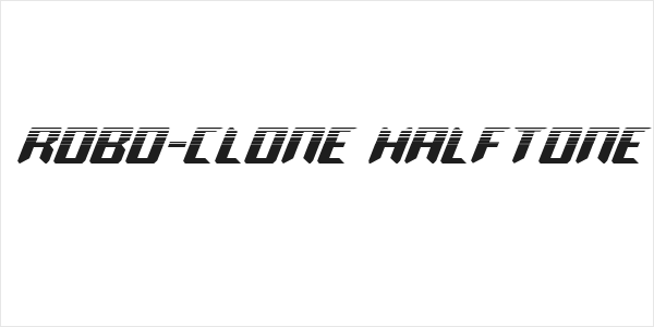 Robo-Clone Halftone Logo