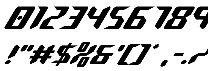 Robo-Clone Italic Font OTHER CHARS