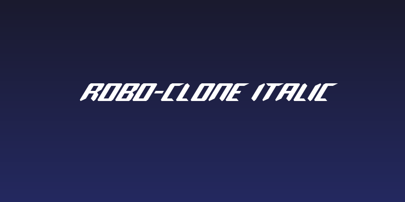 Robo-Clone Italic Social Header