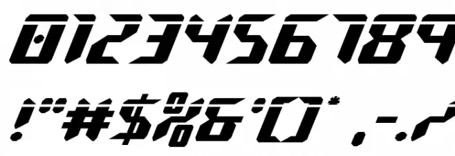 Robo-Clone Laser Font OTHER CHARS