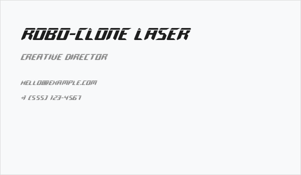 Robo-Clone Laser Business Card
