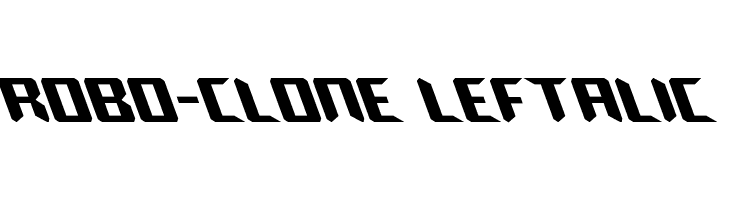 Robo-Clone Leftalic  Скачать бесплатные шрифты