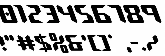 Robo-Clone Leftalic Font OTHER CHARS