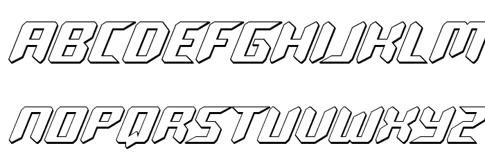 Robo-Clone Outline Font LOWERCASE