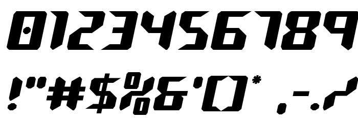 Robo-Clone Semi-Straight Font OTHER CHARS