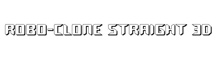 Robo-Clone Straight 3D  les polices de caractères gratuit tlcharger