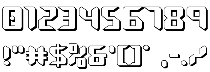 Robo-Clone Straight 3D Font OTHER CHARS