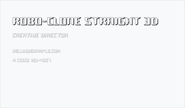 Robo-Clone Straight 3D Business Card