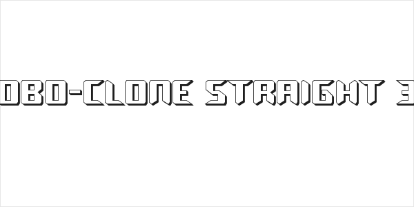 Robo-Clone Straight 3D Logo