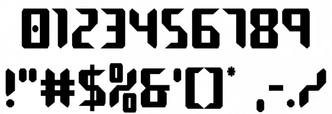 Robo-Clone Straight Condensed Font OTHER CHARS