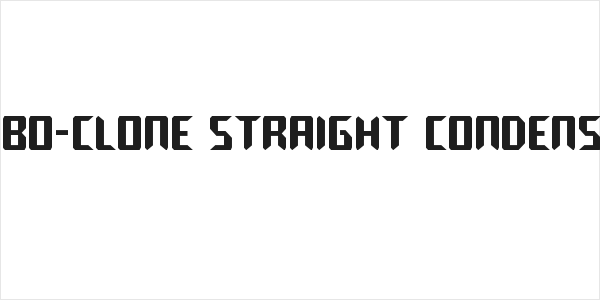 Robo-Clone Straight Condensed Logo