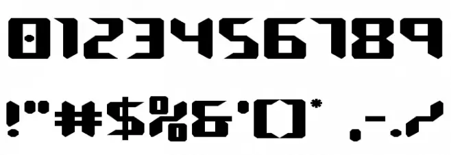 Robo-Clone Straight Expanded Font OTHER CHARS