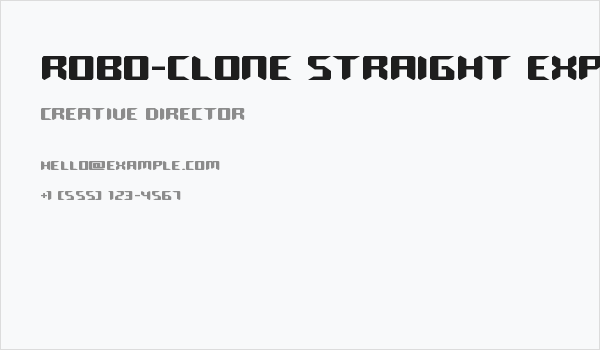Robo-Clone Straight Expanded Business Card